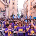 Banda musicale al corteo del Disability Pride Italia a Roma