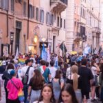 Manifestanti del corteo del Disability Pride Italia di Roma