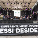 Dibattito sul palco del Disability Pride di Roma